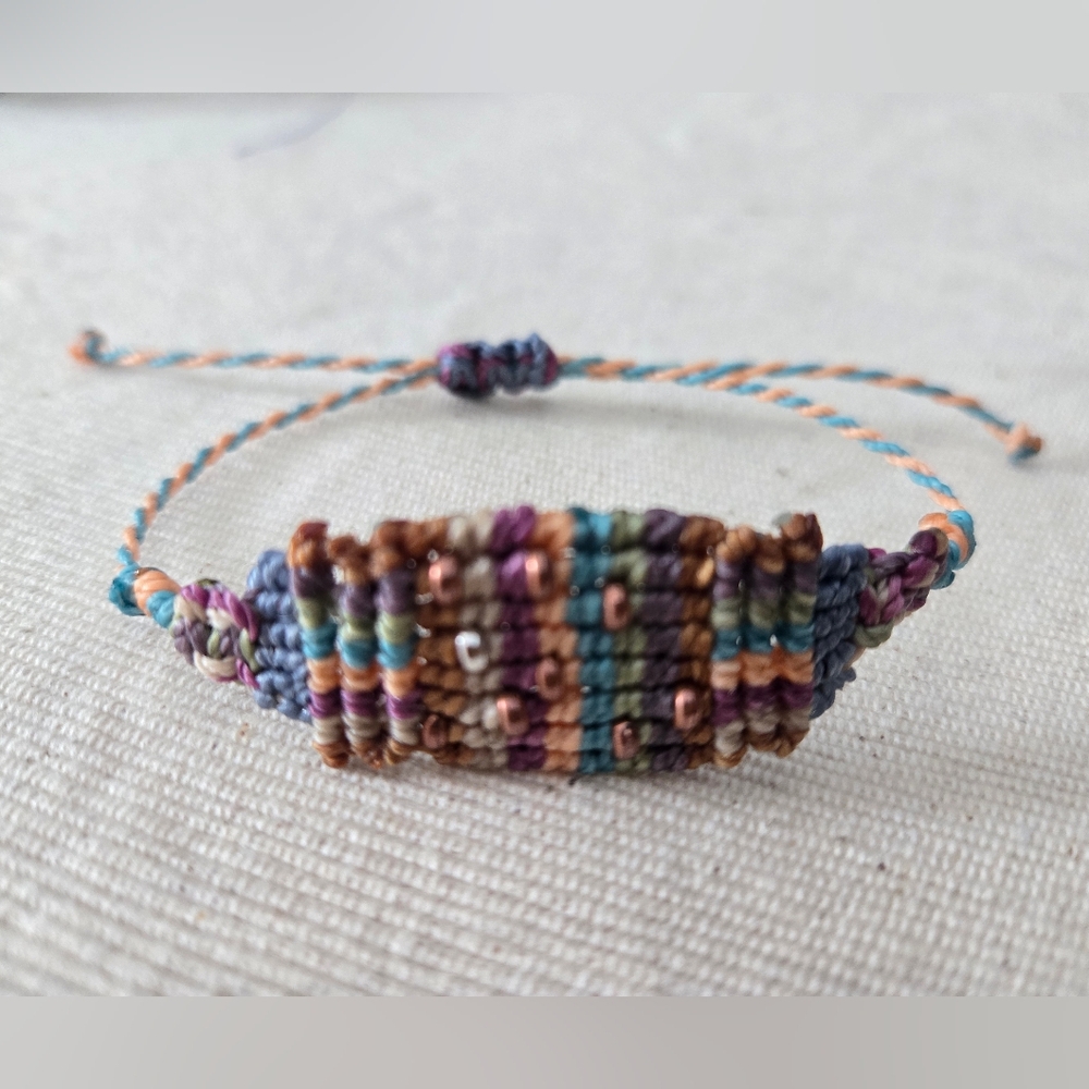 037 New Handcrafted Multicolor Woven Bracelet